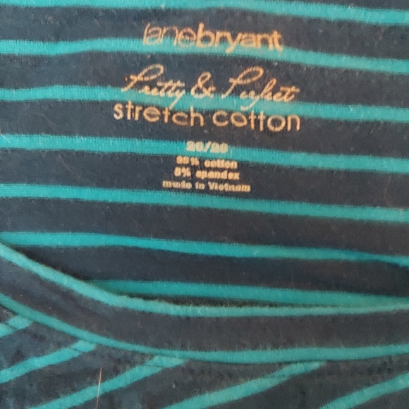 Plus Size. NWOT. Lane Bryant. Black & Turquoise. - Picture 2 of 3